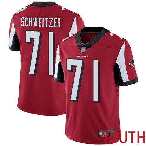 Atlanta Falcons Limited Red Youth Wes Schweitzer Home Jersey NFL Football 71 Vapor Untouchable